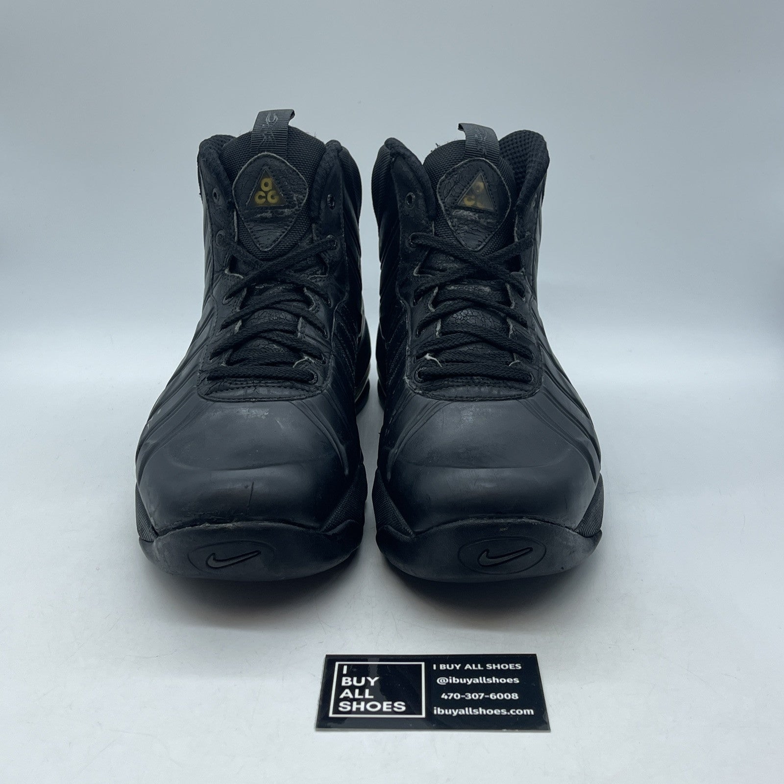 Size 11.5 - Nike Air Max Posite Bakin Black Suede Leather (415327-001)