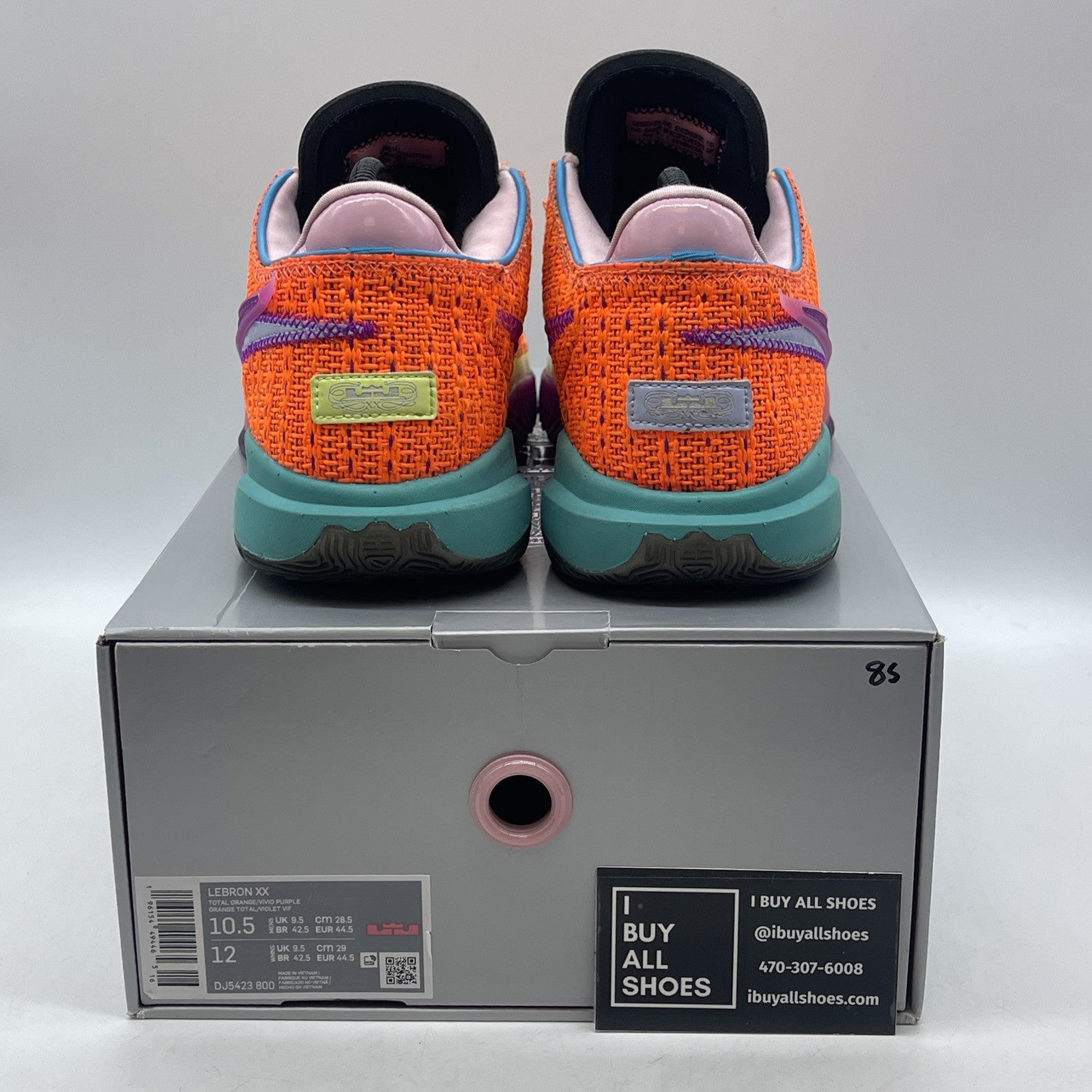 Size 10.5 - Nike LeBron 20 Chosen 1 Orange Purple Suede Leather (DJ5423-800)