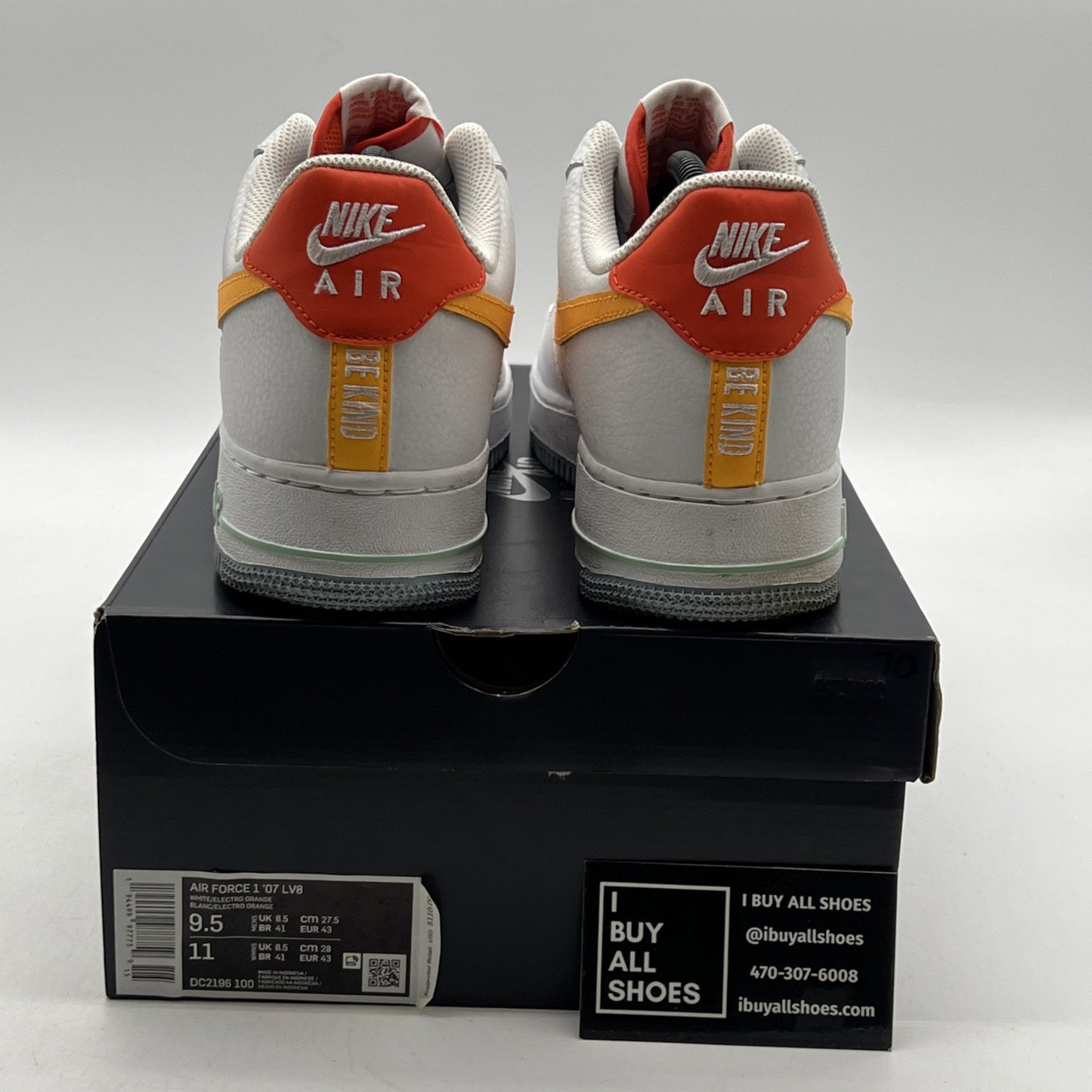 Size 9.5 - Nike Air Force 1 '07 LV8 Be Kind (DC2196-100)