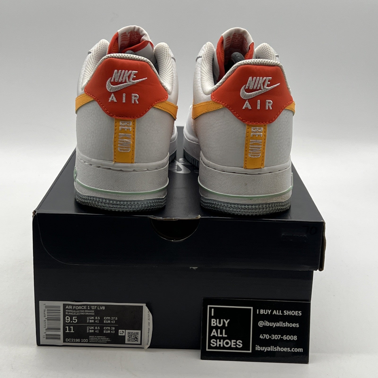 Size 9.5 - Nike Air Force 1 '07 LV8 Be Kind (DC2196-100)