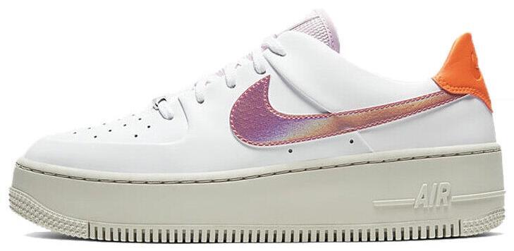 Size 8.5W - Nike Air Force 1 Sage Low White Pink Orange Leather (CV3036-100)