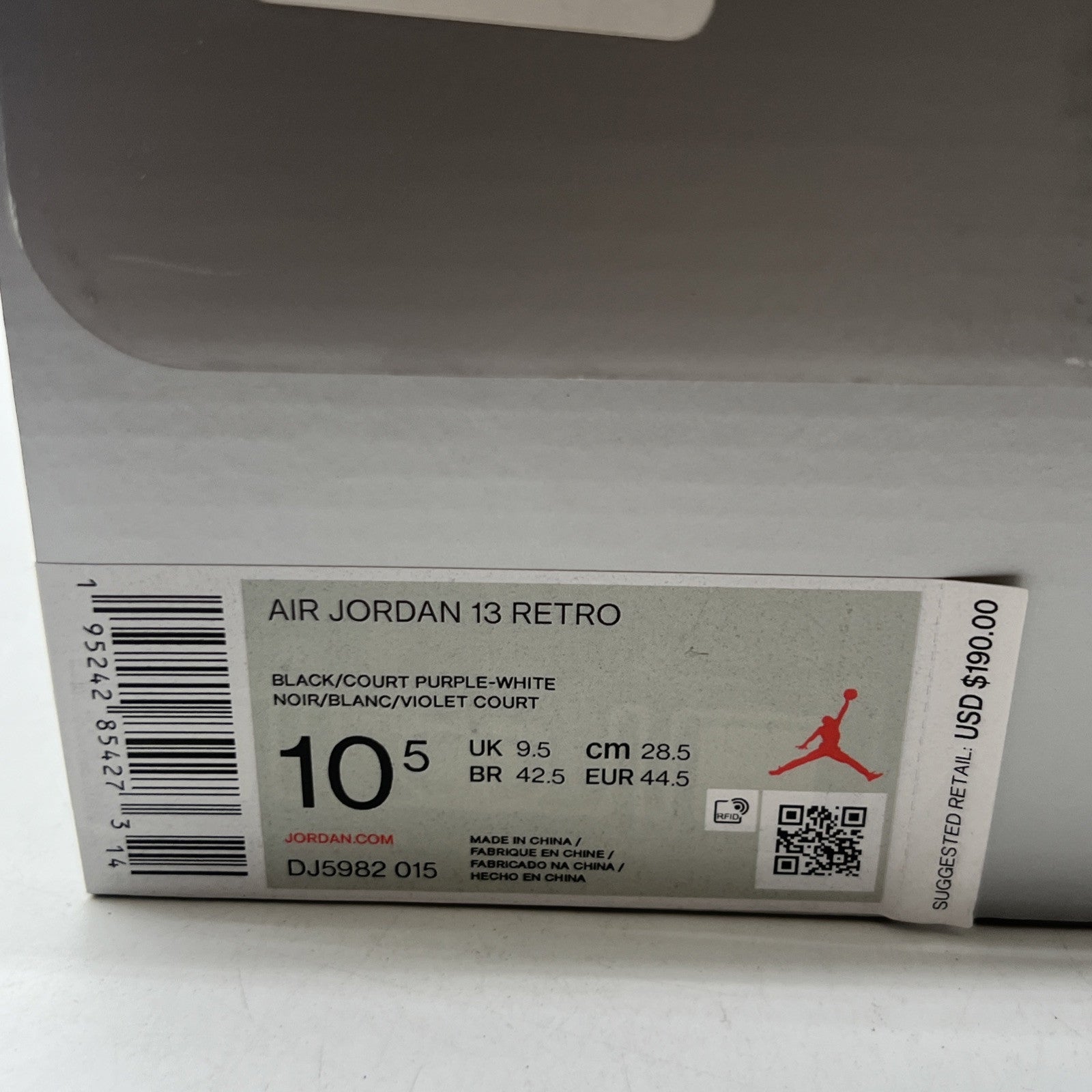 Size 10.5 - Air Jordan 13 Retro Court Purple (DJ5982-015)
