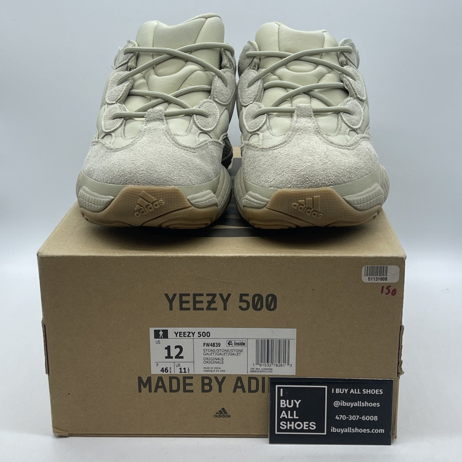 Size 12 - adidas Yeezy 500 Stone Tan Brown Suede Leather (FW4839)