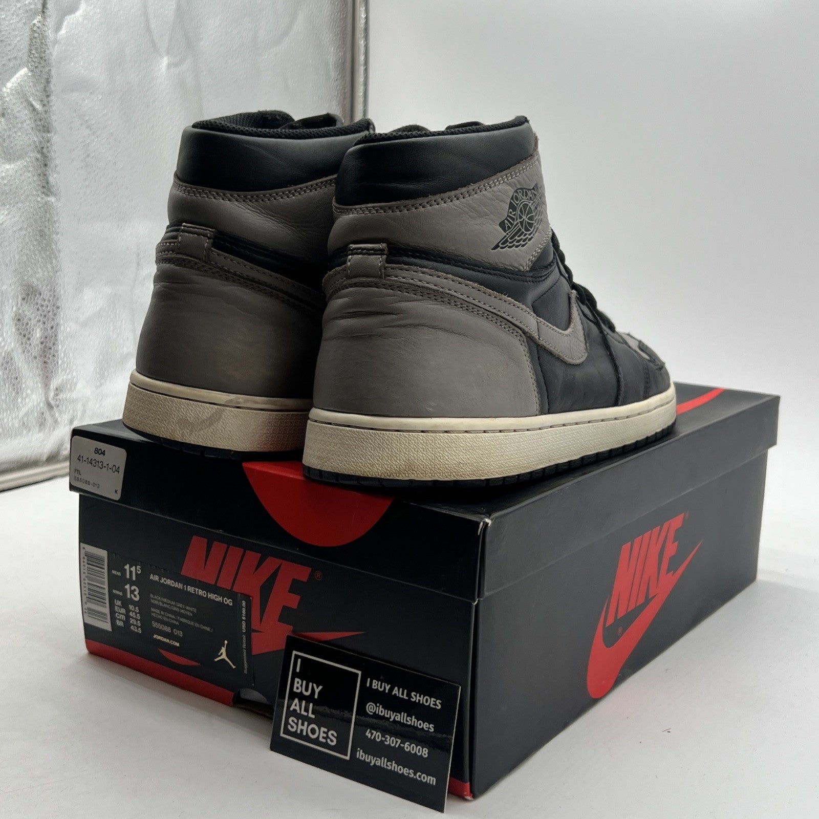 Size 11.5 - Air Jordan 1 Retro OG High Shadow (555088-013)