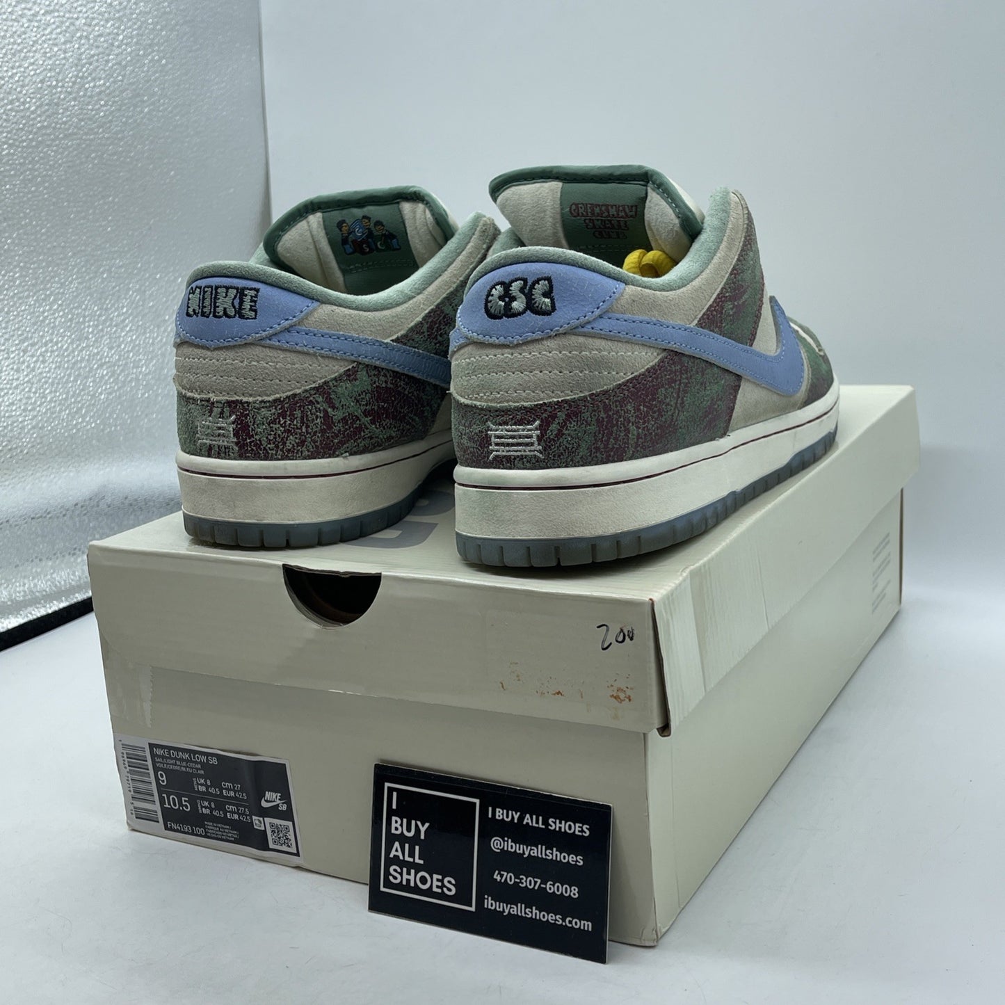 Size 9 - Nike Crenshaw Skate Club x Dunk SB Low Ivory Suede (FN4193-100)