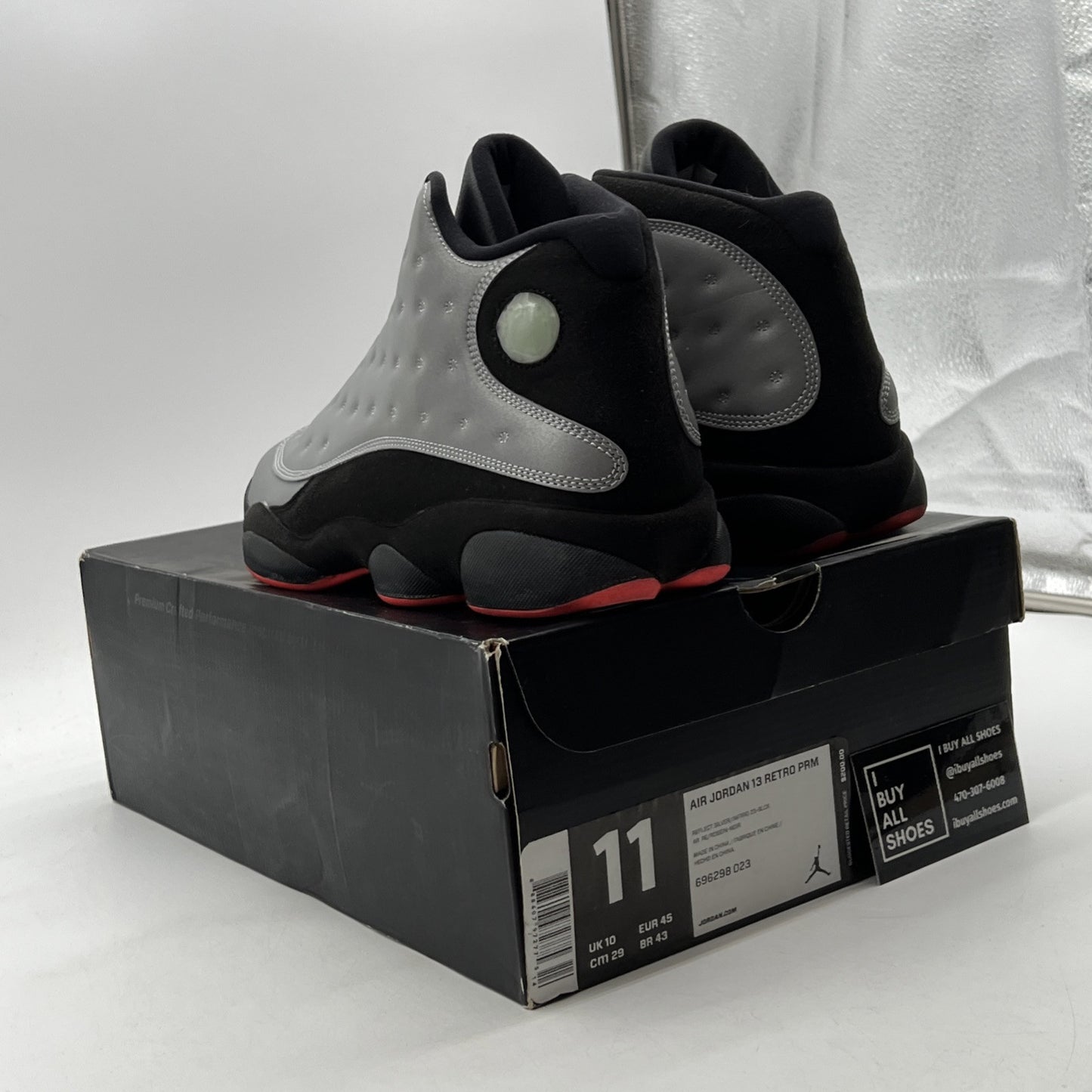 Size 11 - Air Jordan 13 Retro Reflective Silver (696208-023)