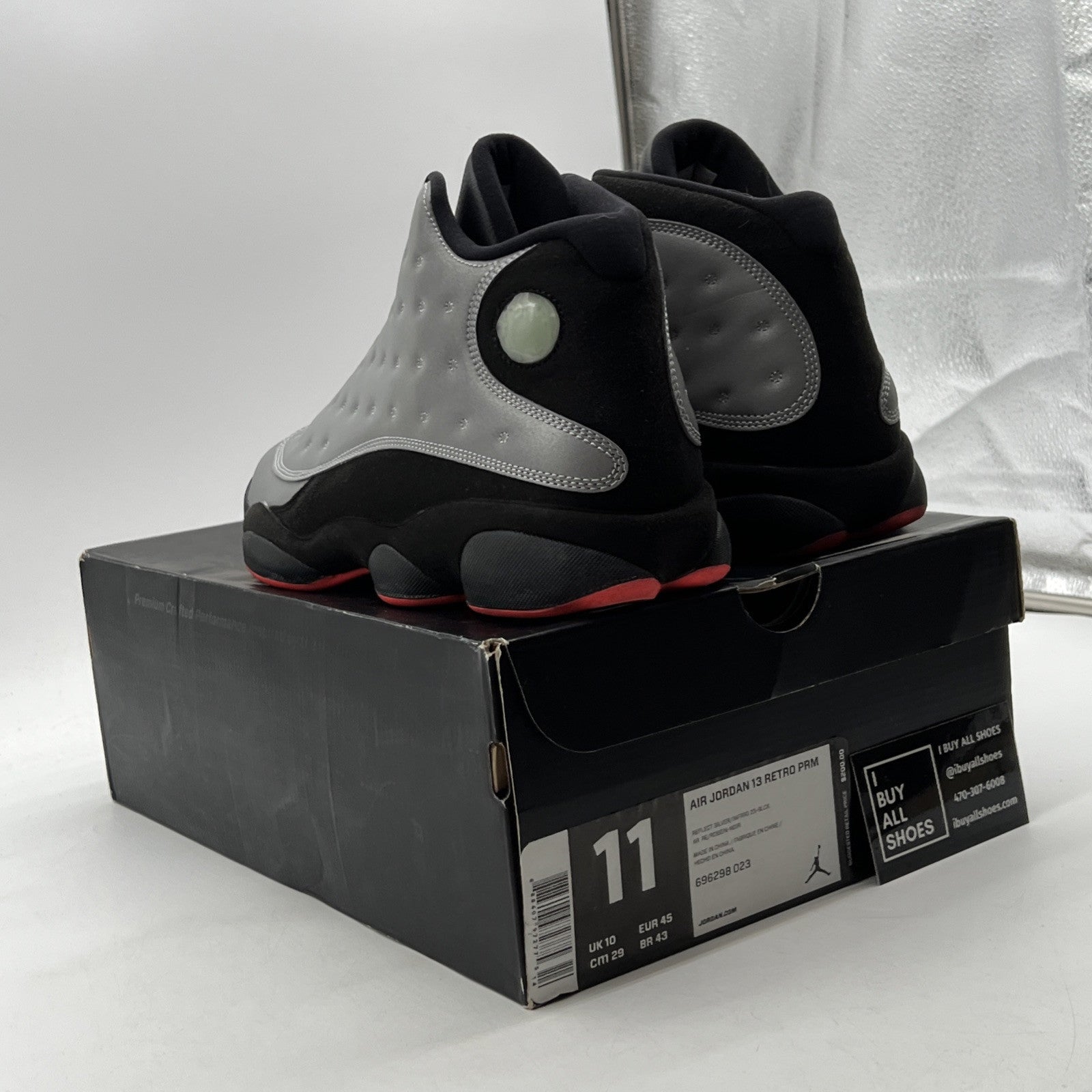 Size 11 - Air Jordan 13 Retro Reflective Silver (696208-023)
