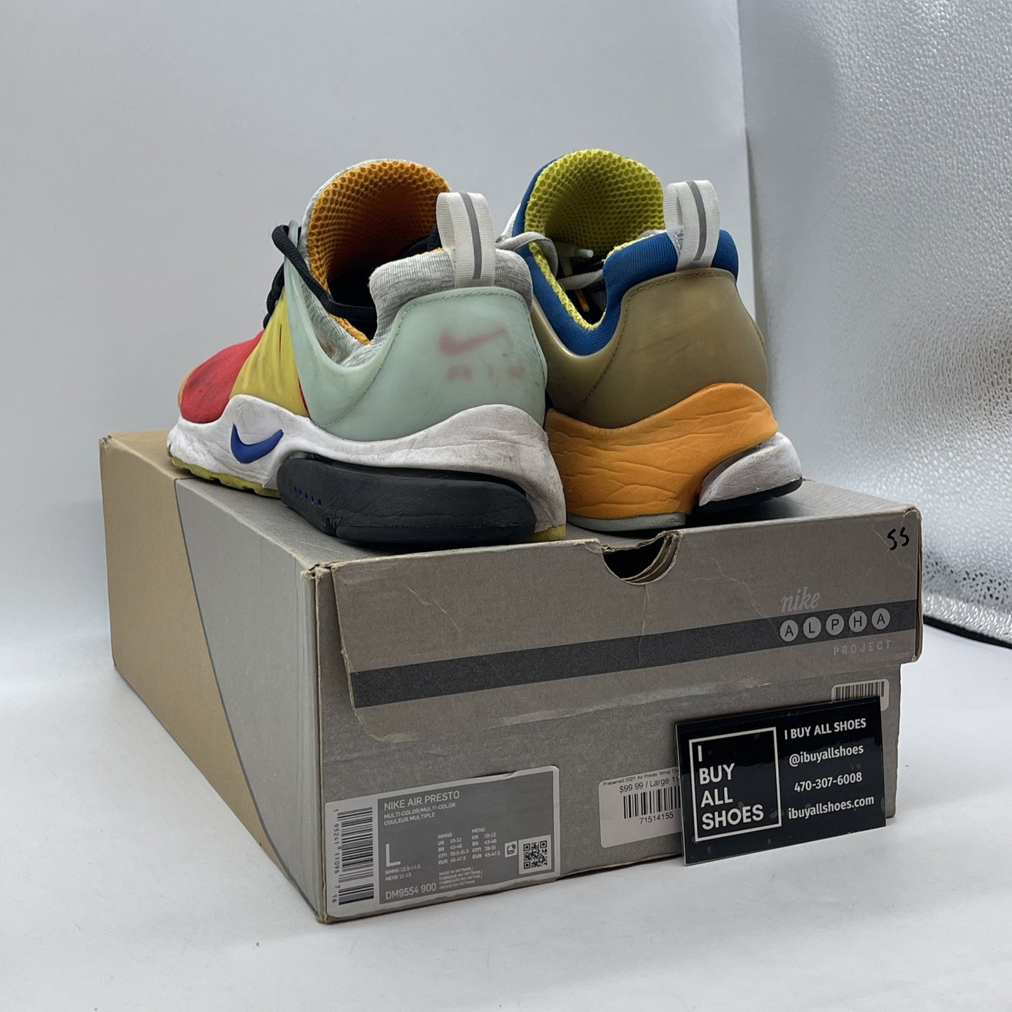Size L 11-13 - Nike Air Presto What The Red Blue Suede (DM9554-900)