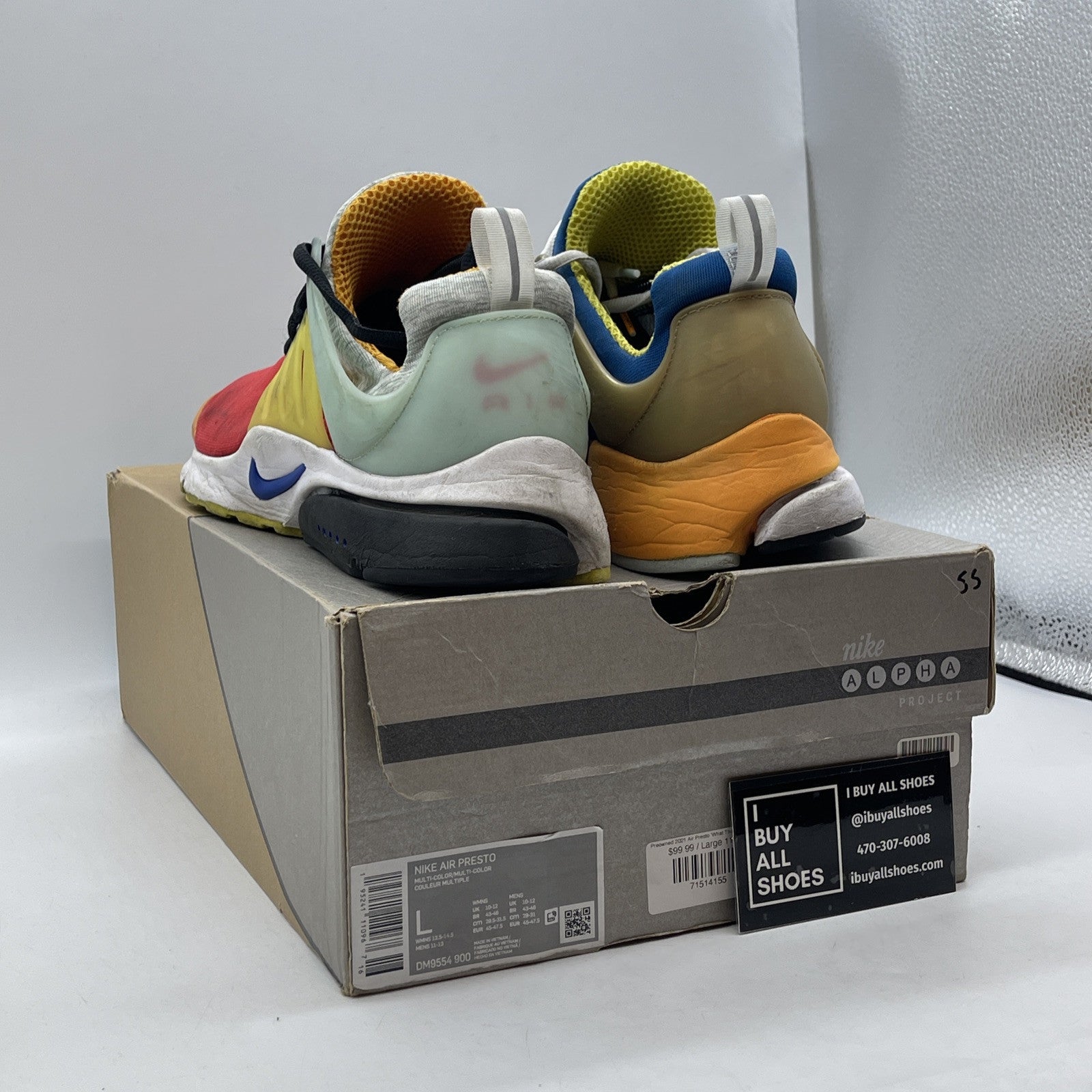 Size L 11-13 - Nike Air Presto What The Red Blue Suede (DM9554-900)
