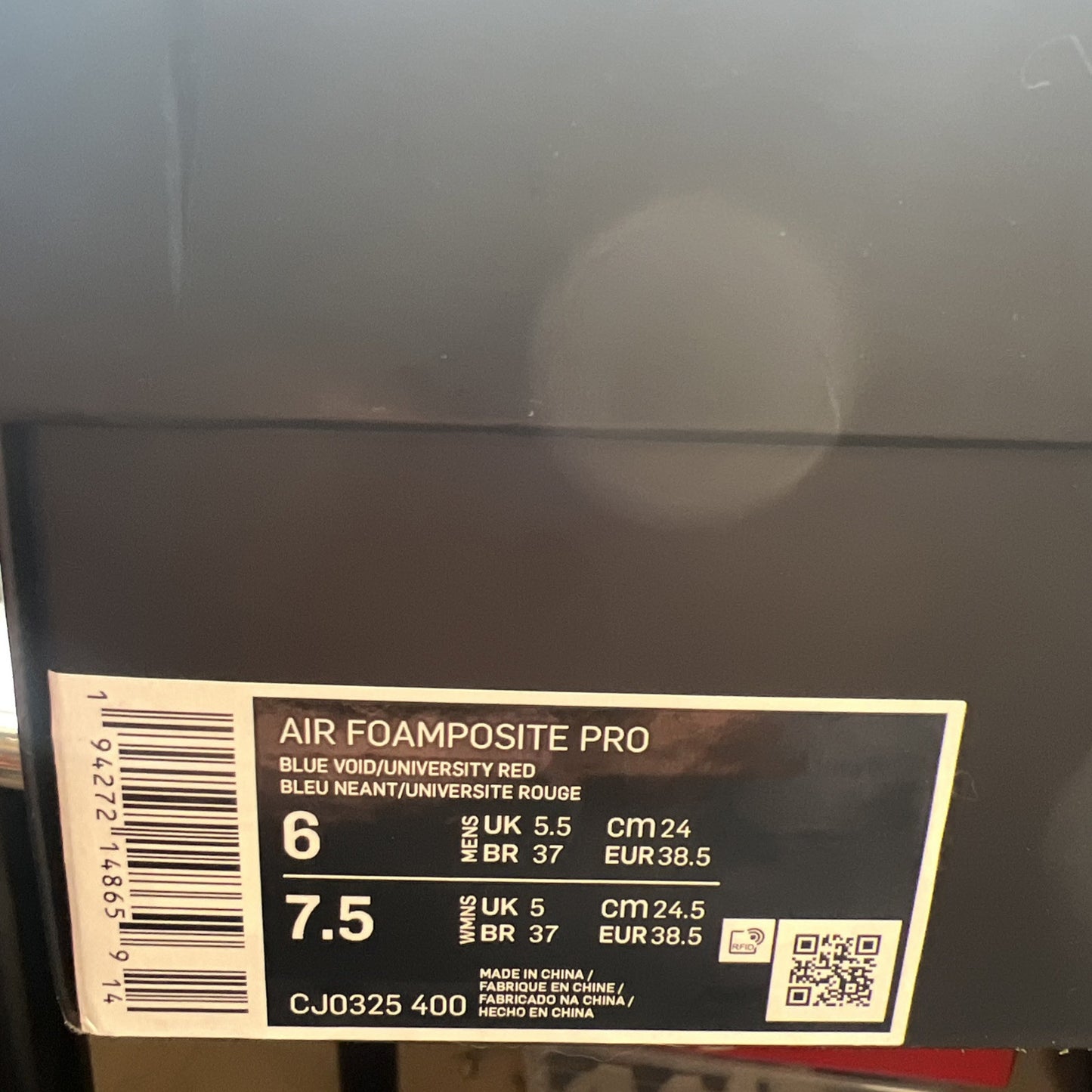 Size 6 - Nike Air Foamposite Pro USA (CJ0325-400)