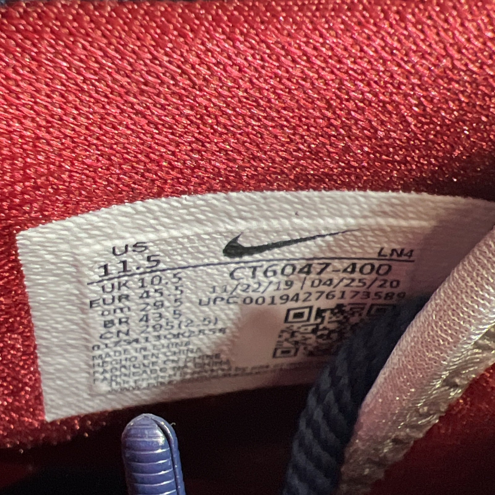 Size 11.5 - Nike LeBron 17 LeBron 4 Cold Blue Graffiti (CT6047-400)