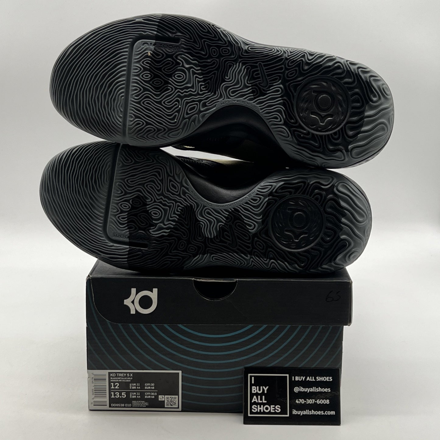 Size 12 - Nike KD Trey 5 X Black Metallic Gold (DD9538-010)