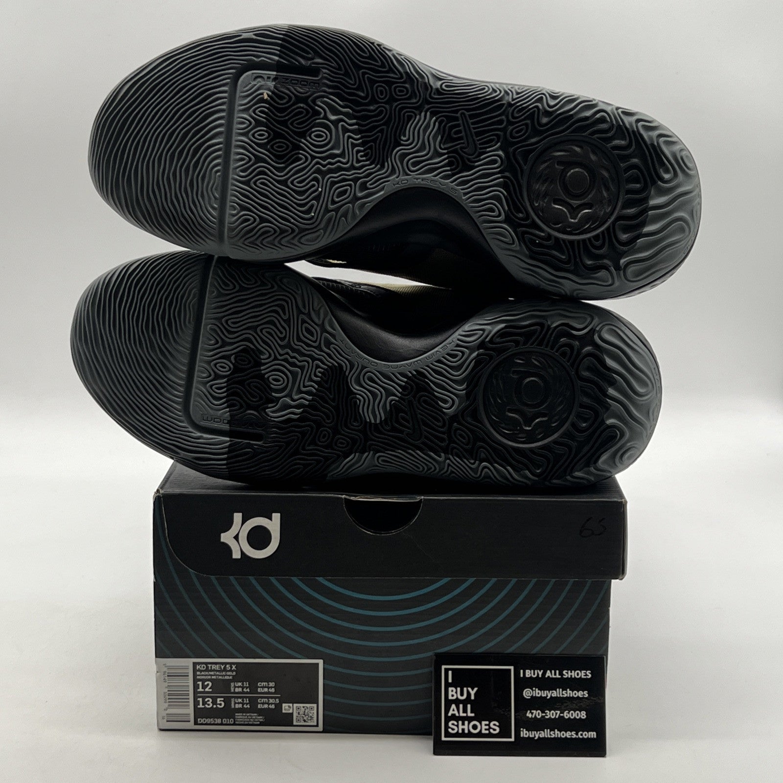Size 12 - Nike KD Trey 5 X Black Metallic Gold (DD9538-010)