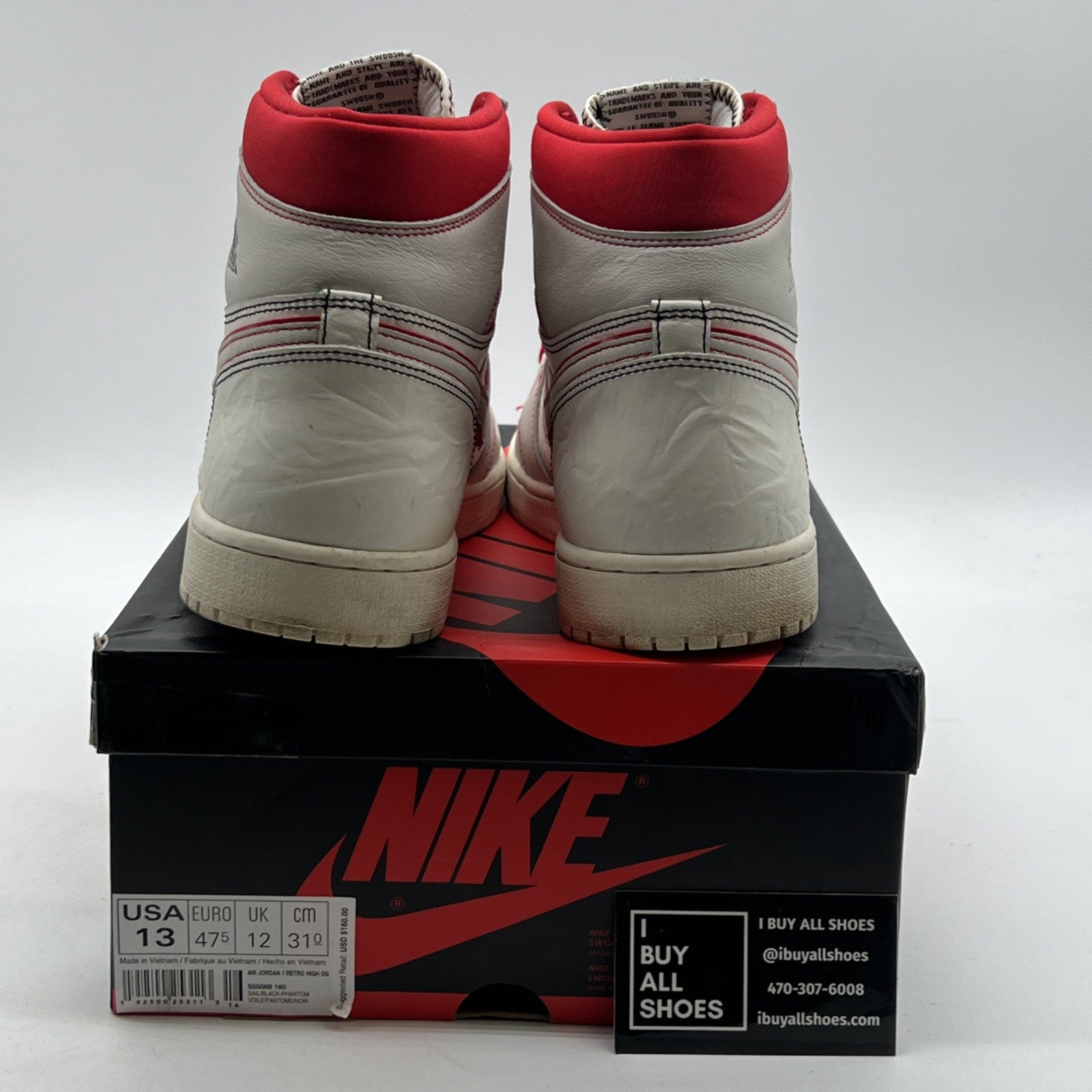 Size 13 - Air Jordan 1 Retro OG High Phantom (555088-160)