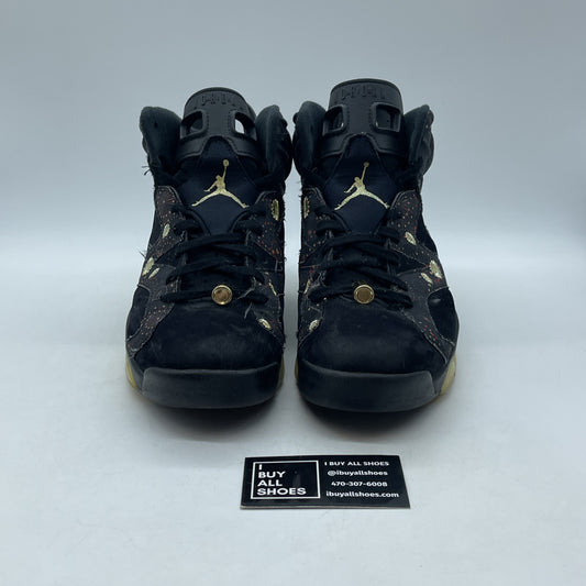 Size 10 - Air Jordan 6 Retro Chinese New Year Black Gold Suede (AA2492-021)