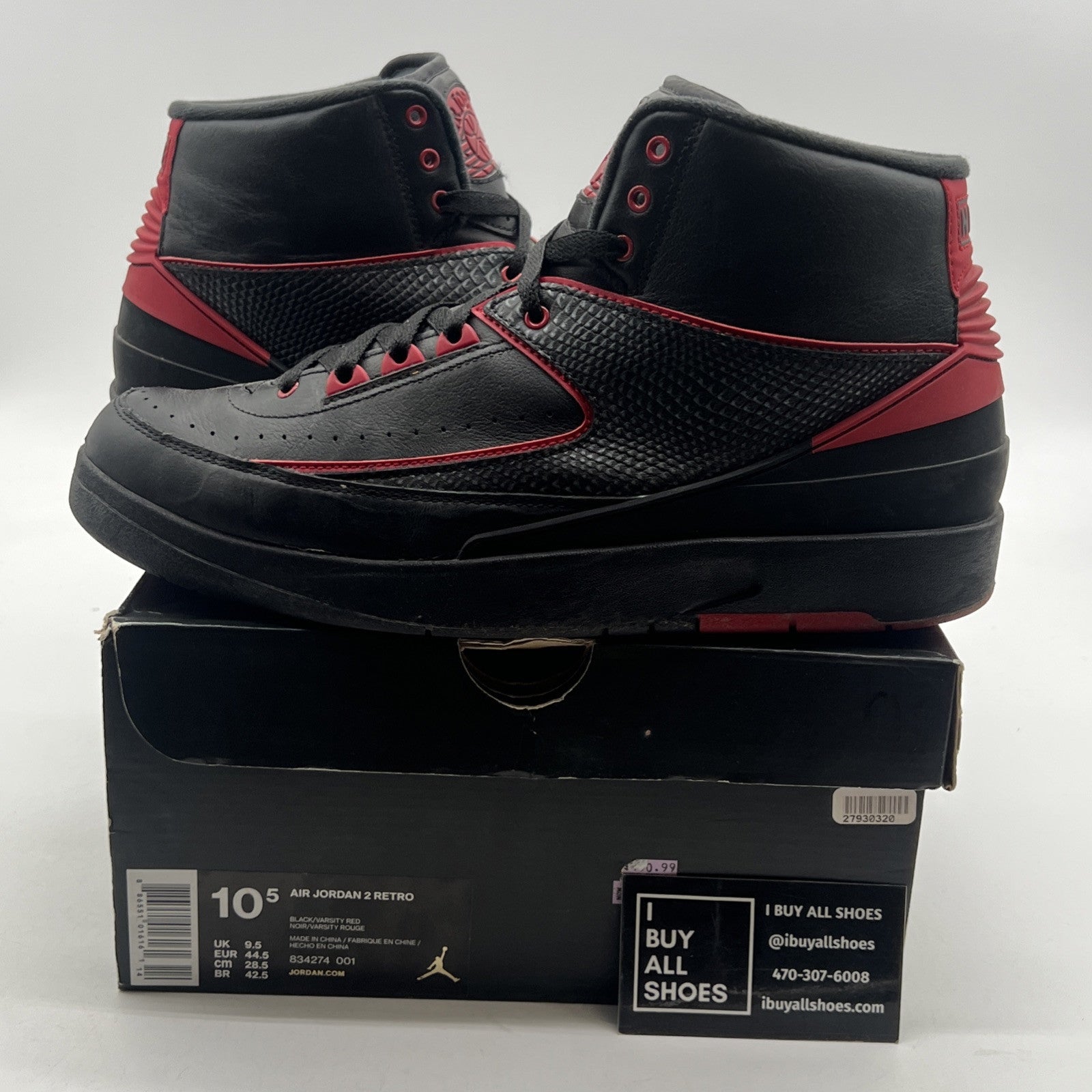 Size 10.5 - Air Jordan 2 Retro Alternate 87 (834274-010)