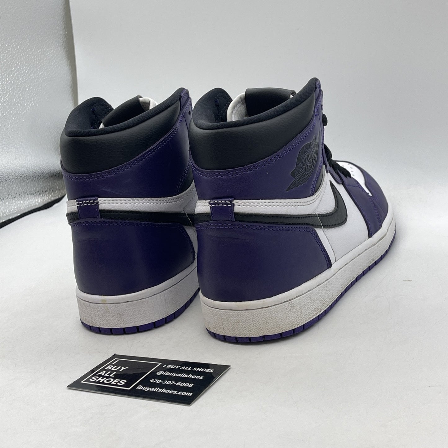Size 9.5 - Jordan 1 Retro OG High Court Purple 2.0 White Black Leather