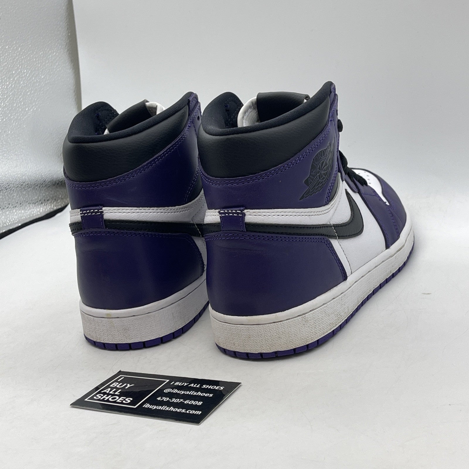 Size 9.5 - Jordan 1 Retro OG High Court Purple 2.0 White Black Leather
