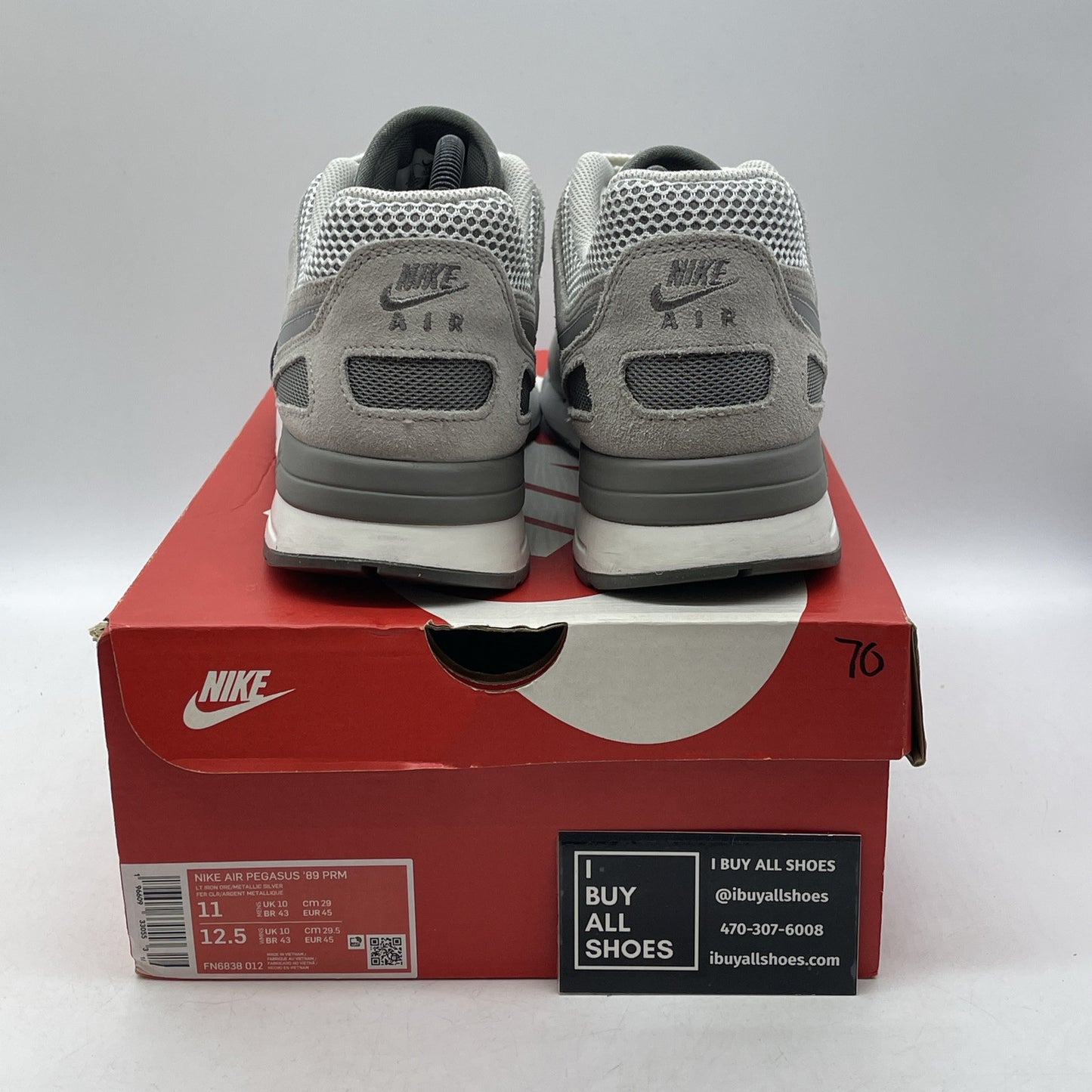 Size 11 - Nike Air Pegasus 89 Premium Light Iron Ore Suede Leather (FN6838-012)