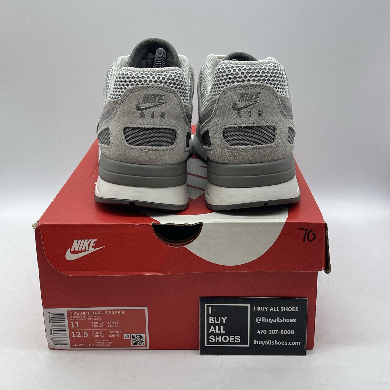 Size 11 - Nike Air Pegasus 89 Premium Light Iron Ore Suede Leather (FN6838-012)