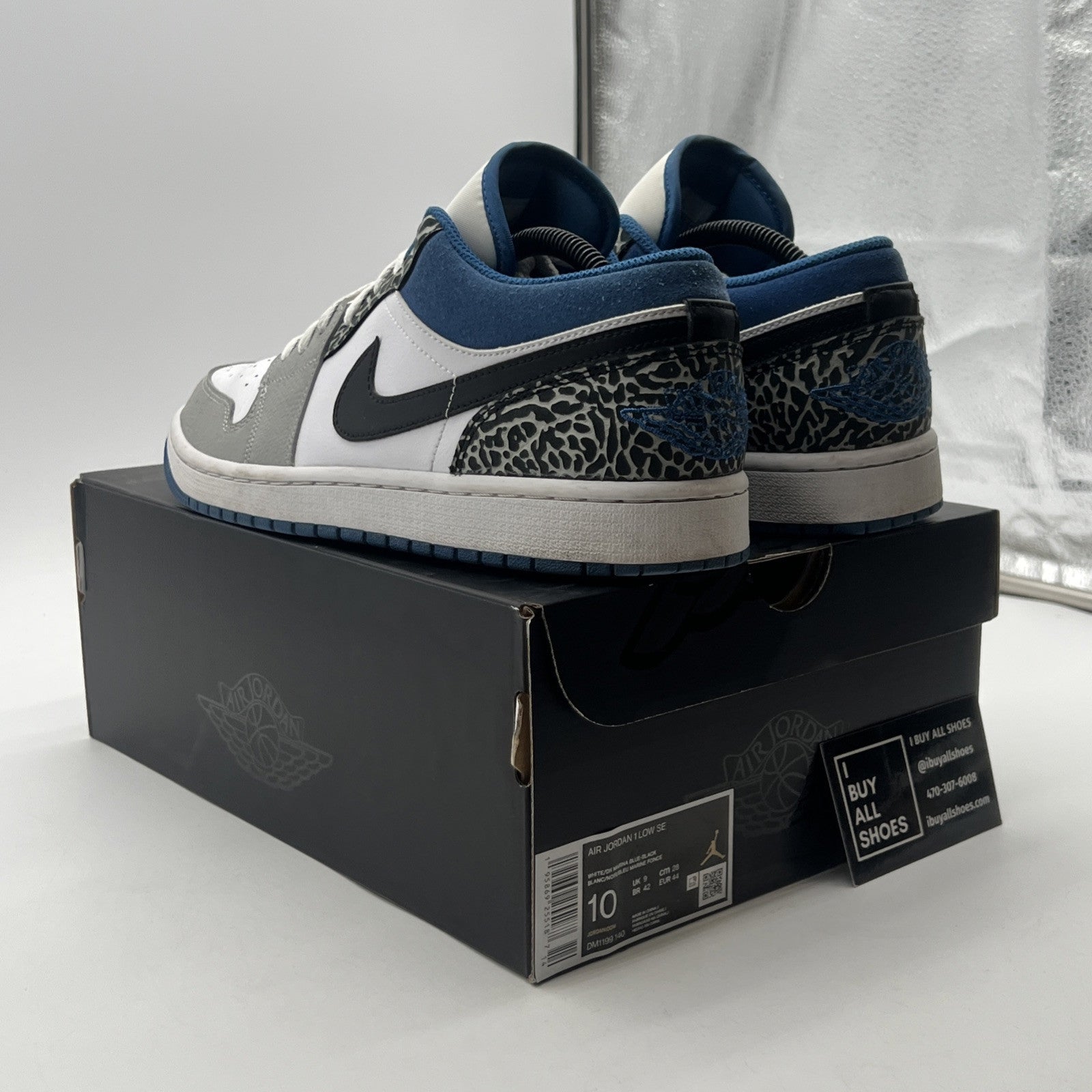 Size 10 - Air Jordan 1 Low True Blue (DM1199-140)