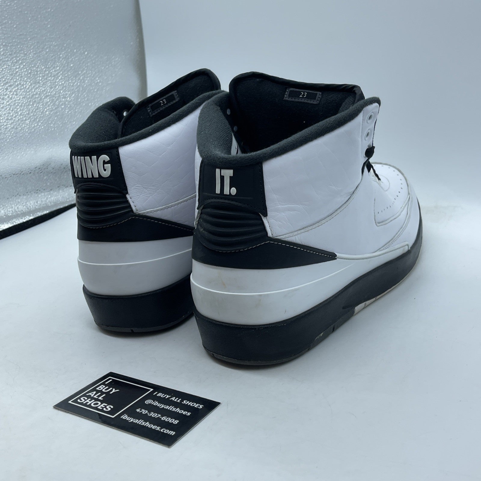 Size 13 - Air Jordan 2 Retro Wing It Black White Leather (834272-103)