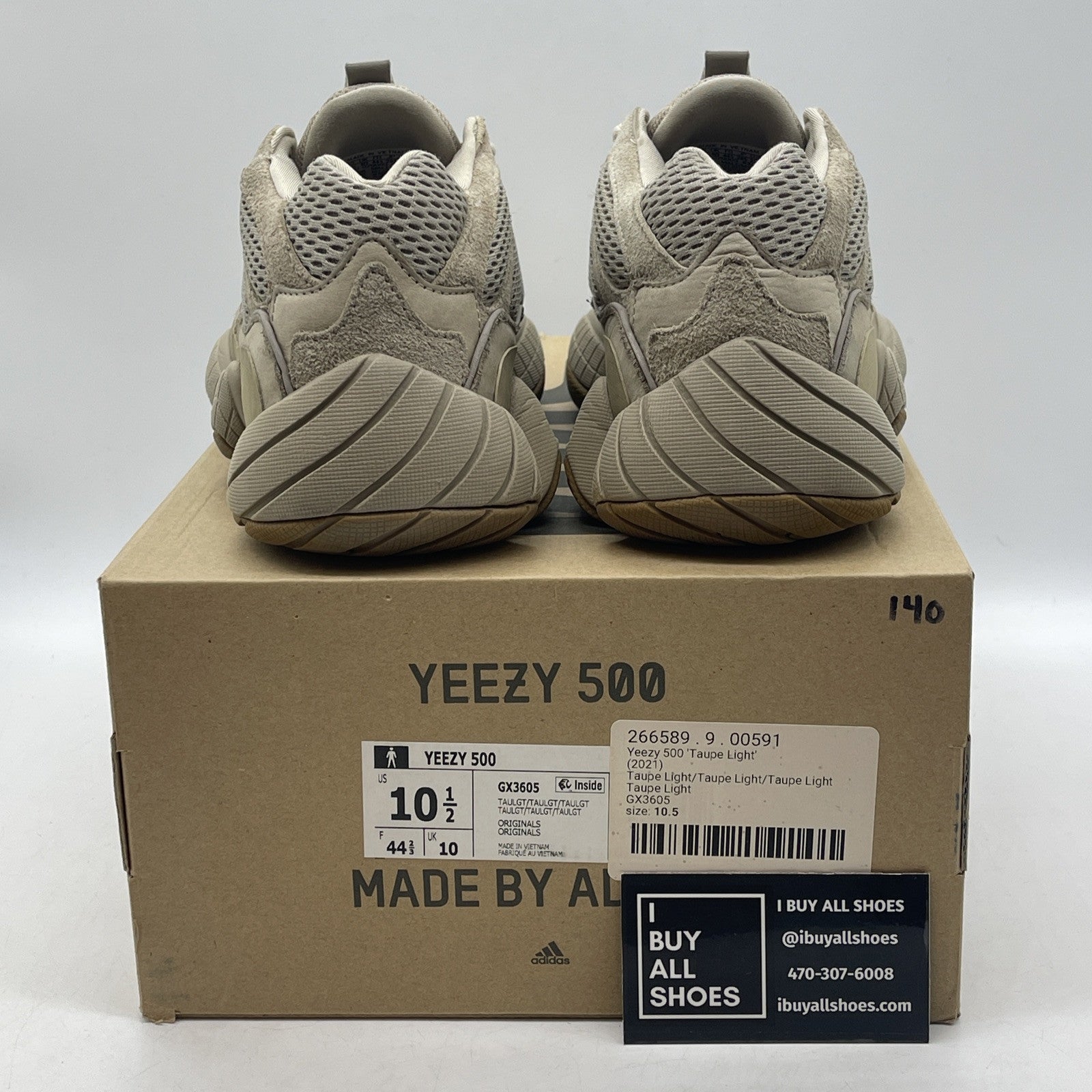 Size 10.5 - adidas Yeezy 500 Taupe Light Brown Suede Leather (GX3605)