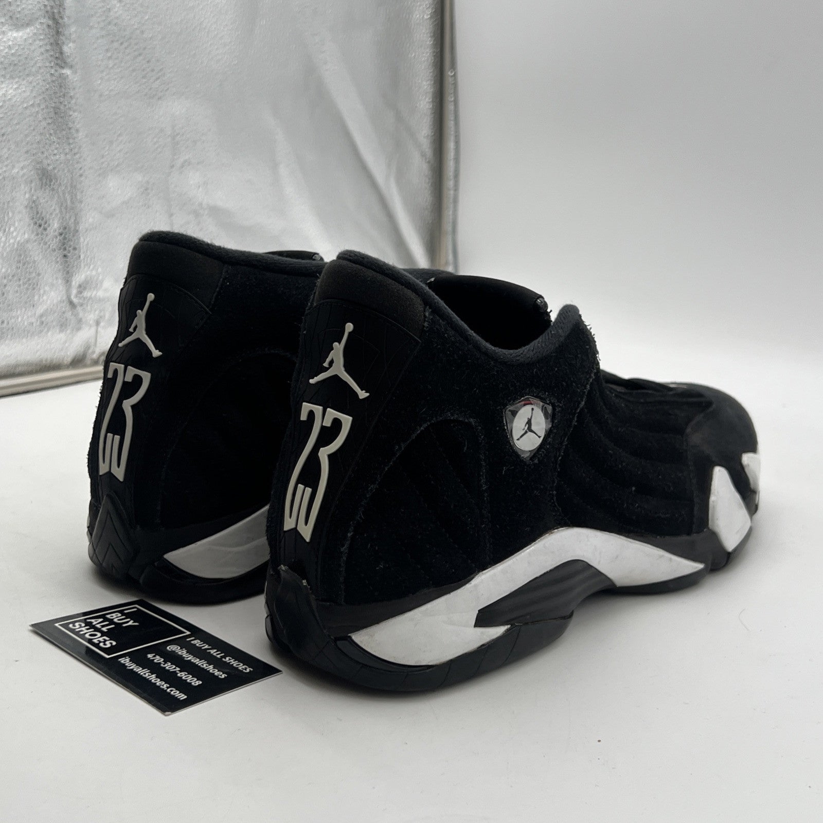 Size 11.5 - Air Jordan 14 Retro Black White (487471-016)