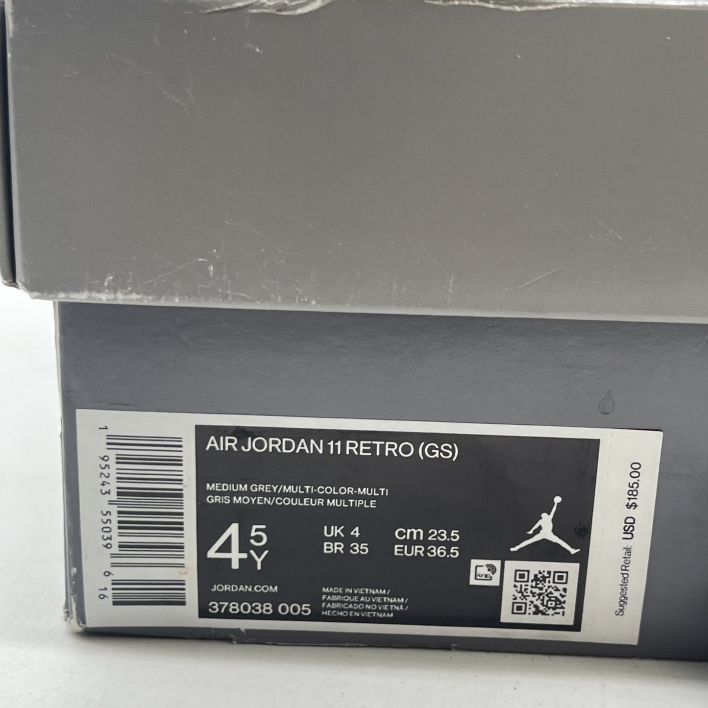 Size 4.5 - Air Jordan 11 Retro High Cool Grey (378038-005)