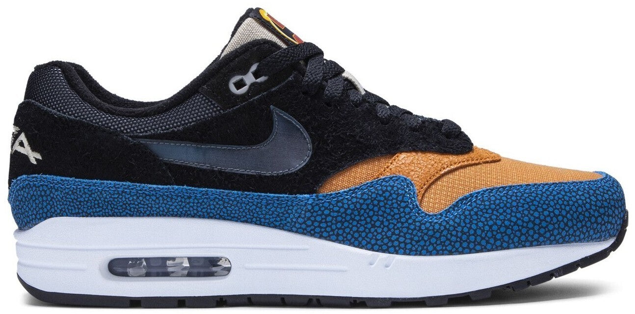 Size 9.5 - Nike De'Aaron Fox x Air Max 1 Swipa Black Blue Red (CJ9746-001)