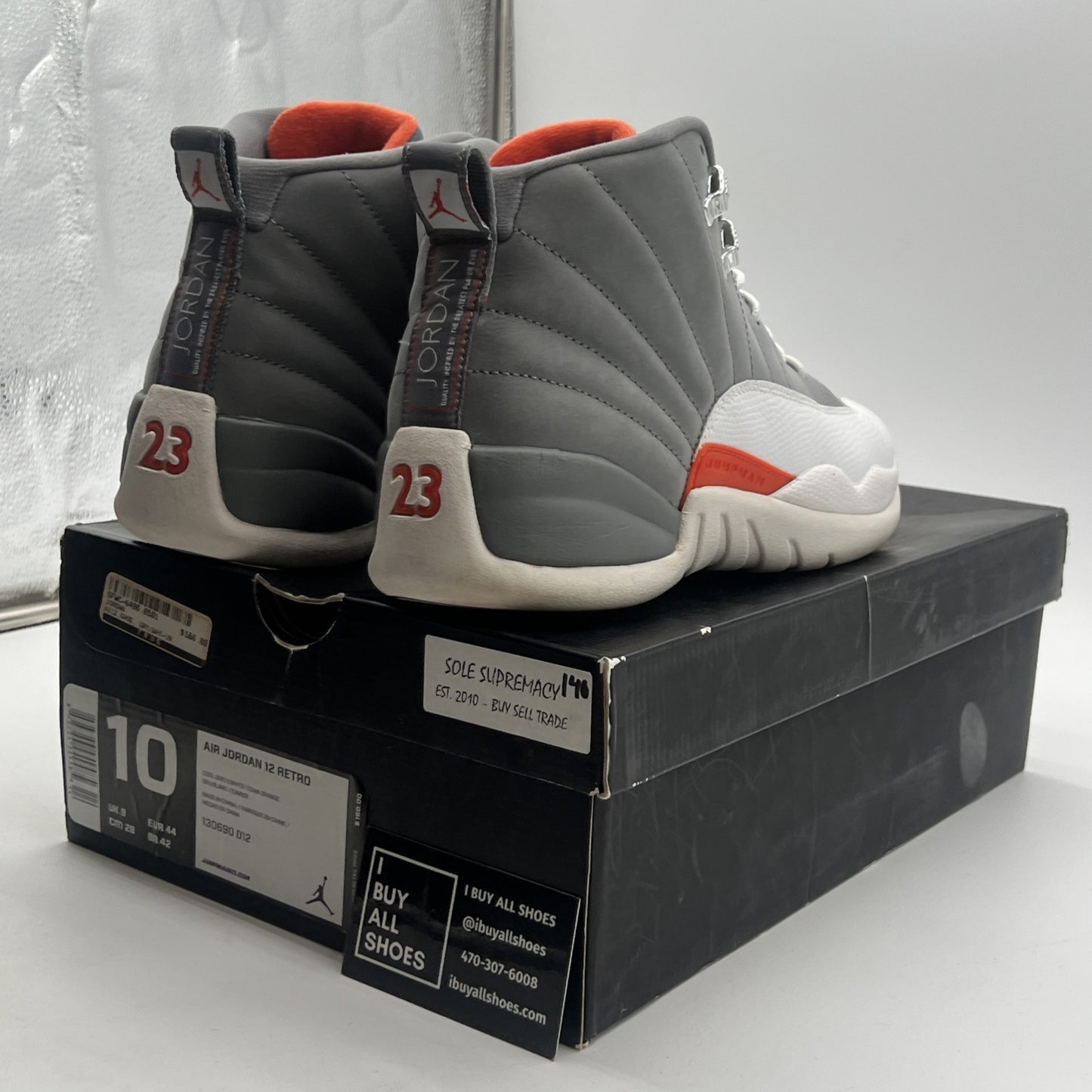 Size 10 - Air Jordan 12 Retro Cool Grey (130690-012)