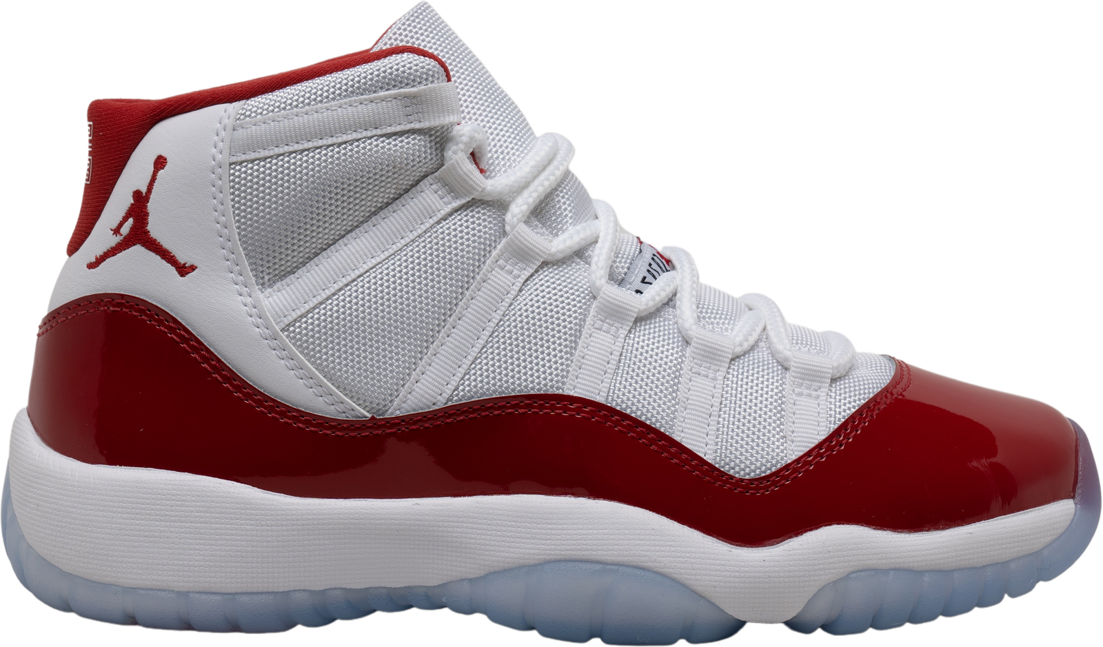 Size 7Y (GS) - Jordan 11 Retro Mid Cherry Red White Suede Leather (378038-116)