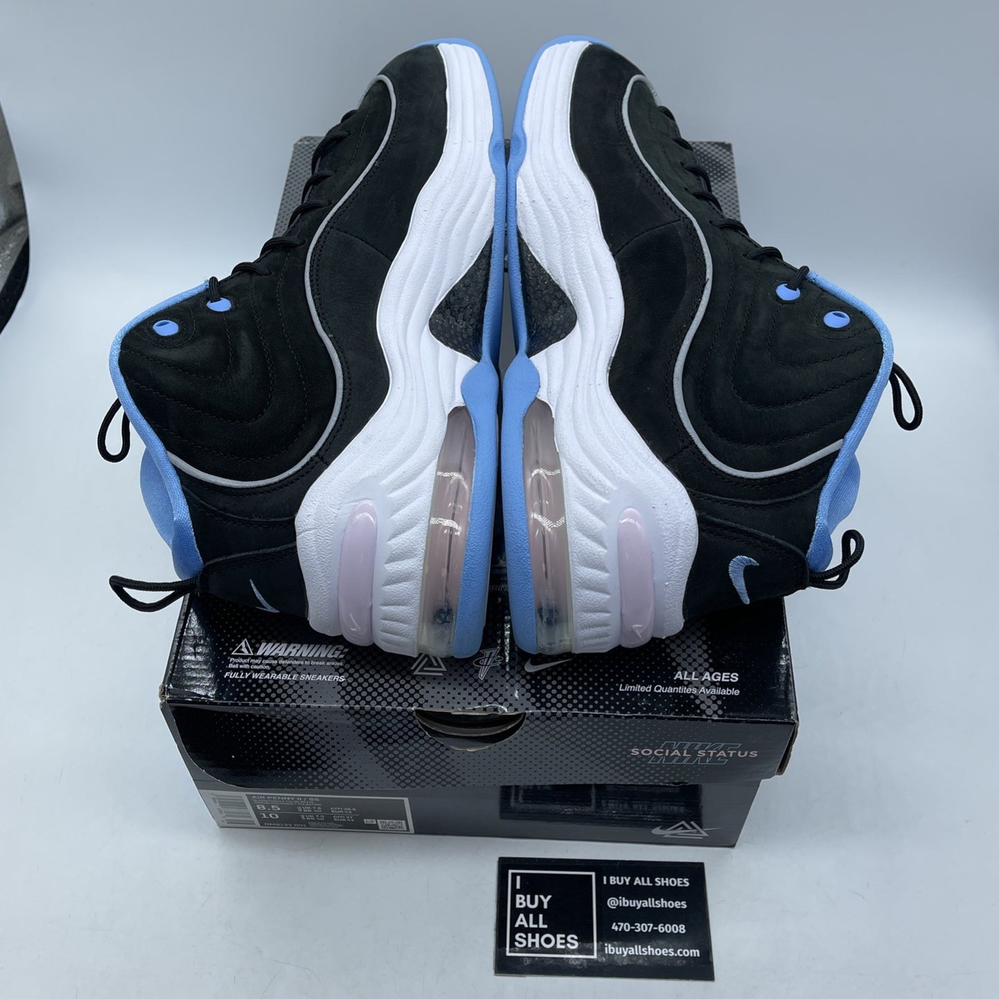 Size 8.5 - Nike Social Status x Air Penny 2 Playground Black (DM9132-001)