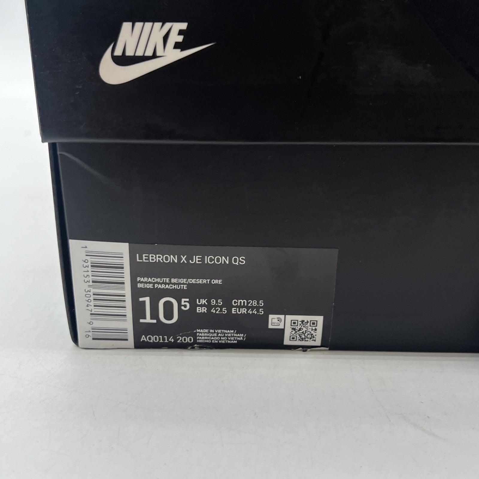 Size 10.5 - Nike John Elliott x LeBron Icon QS Parachute Beige (AQ0114-200)