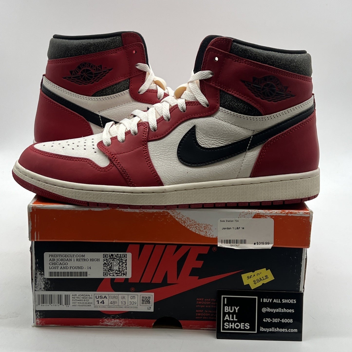 Size 14 - Air Jordan 1 Retro High OG Chicago Reimagined Lost & Found DZ5485-612