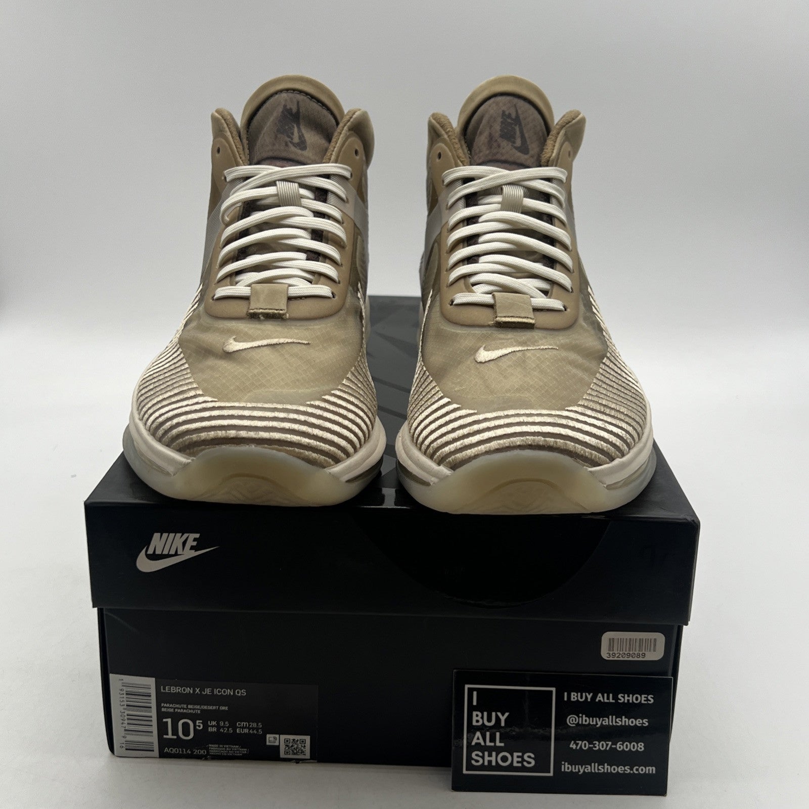 Size 10.5 - Nike John Elliott x LeBron Icon QS Parachute Beige (AQ0114-200)