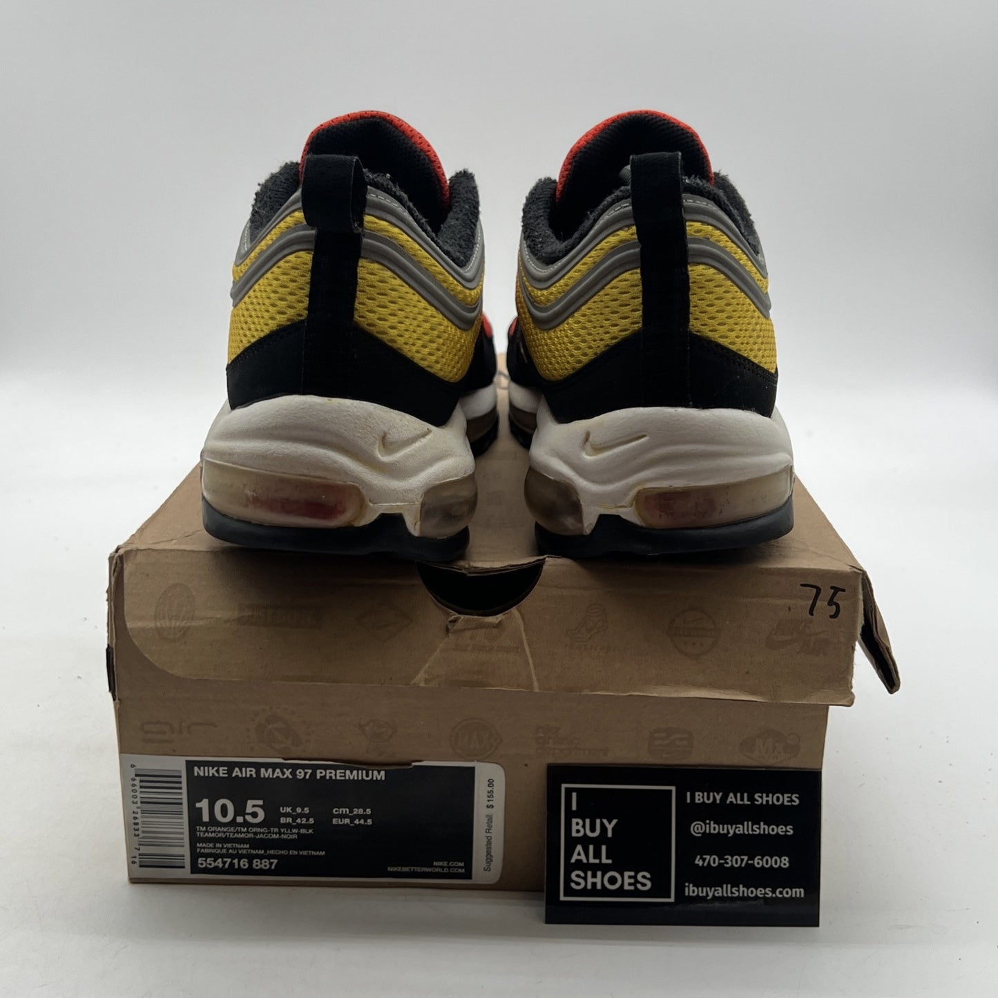 Size 10.5 - Nike Air Max 97 EM Sunset (554716-887)