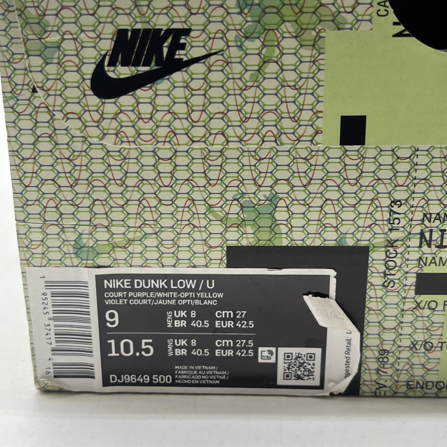 Size 9 - Nike Union LA x Dunk Low Passport Pack - Court Purple (DJ9549-500)