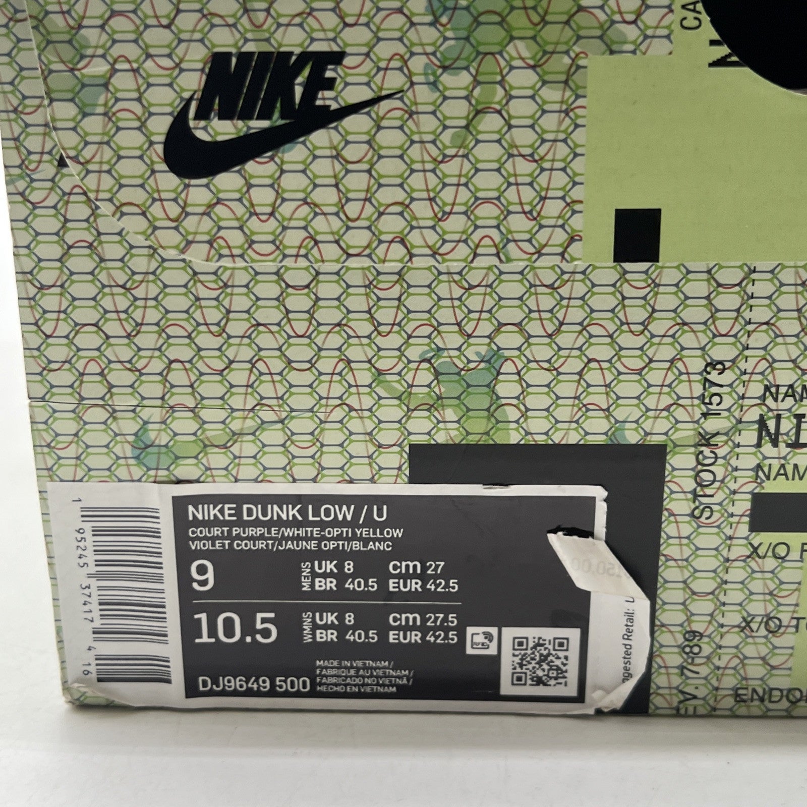 Size 9 - Nike Union LA x Dunk Low Passport Pack - Court Purple (DJ9549-500)