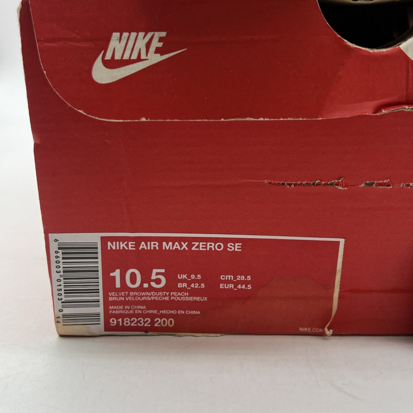 Size 10.5 - Nike Air Max Zero SE Brown (918232-200)