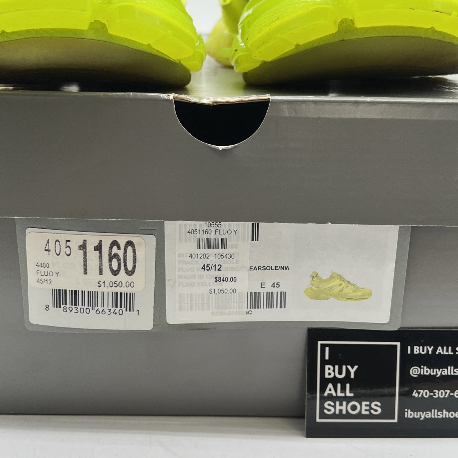 Size 12 - Balenciaga Track Sneakers Flourescent Yellow