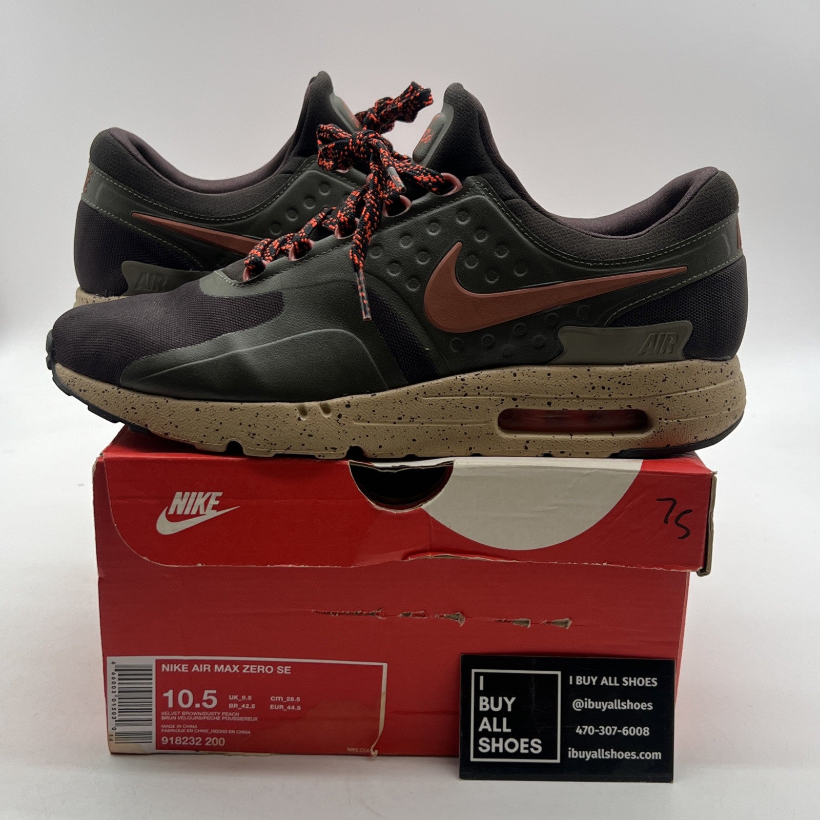 Size 10.5 - Nike Air Max Zero SE Brown (918232-200)
