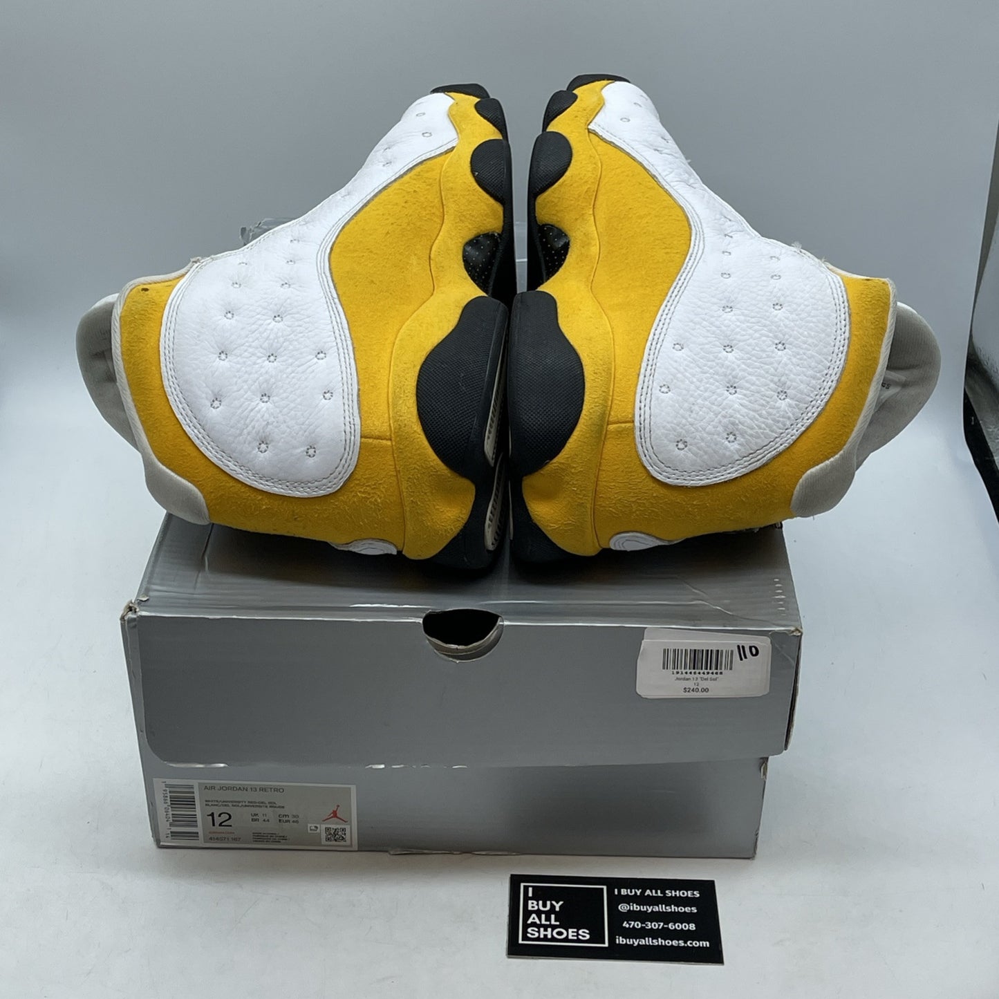 Size 12 - Jordan 13 Del Sol Yellow White Suede Leather (414571-167)