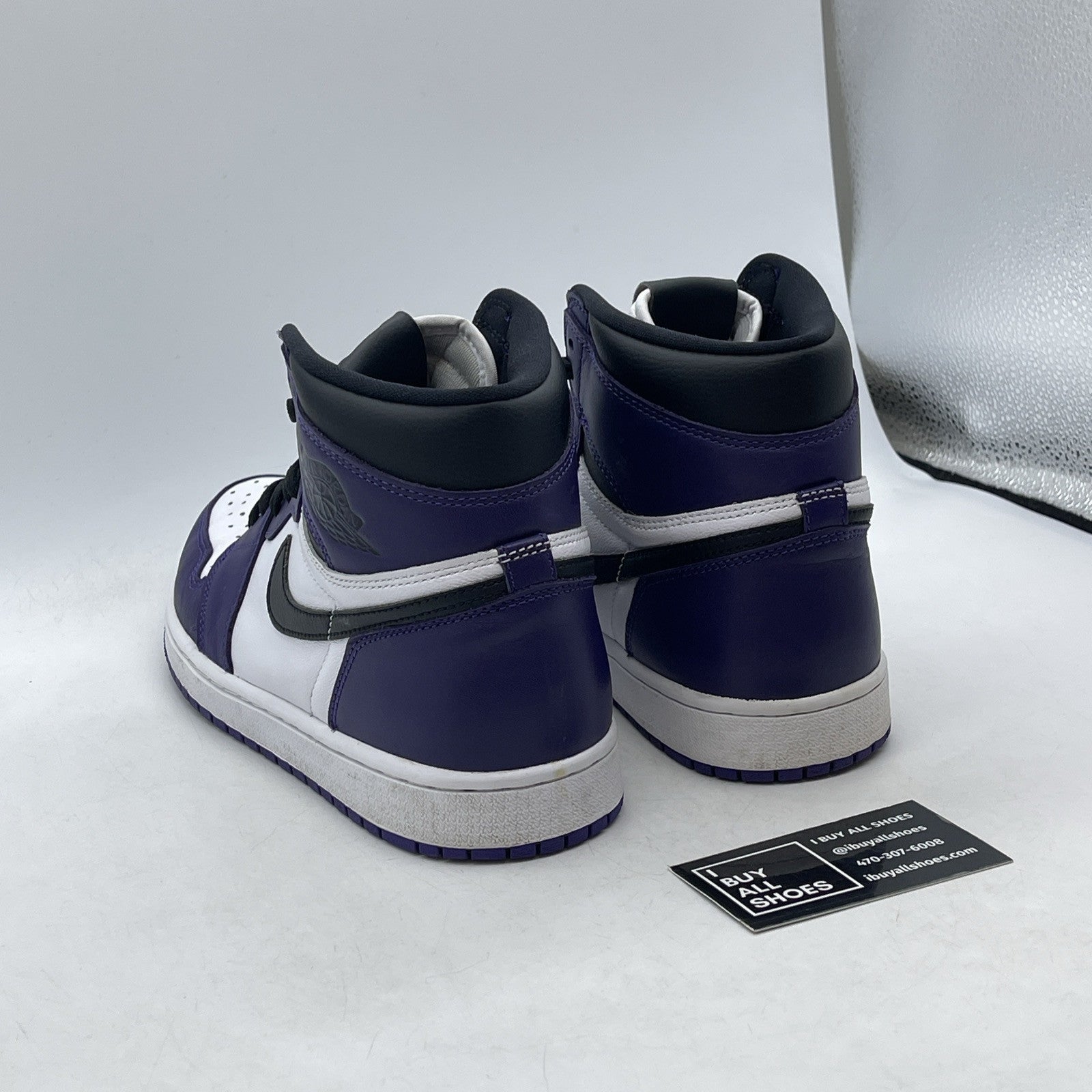 Size 9.5 - Jordan 1 Retro OG High Court Purple 2.0 White Black Leather
