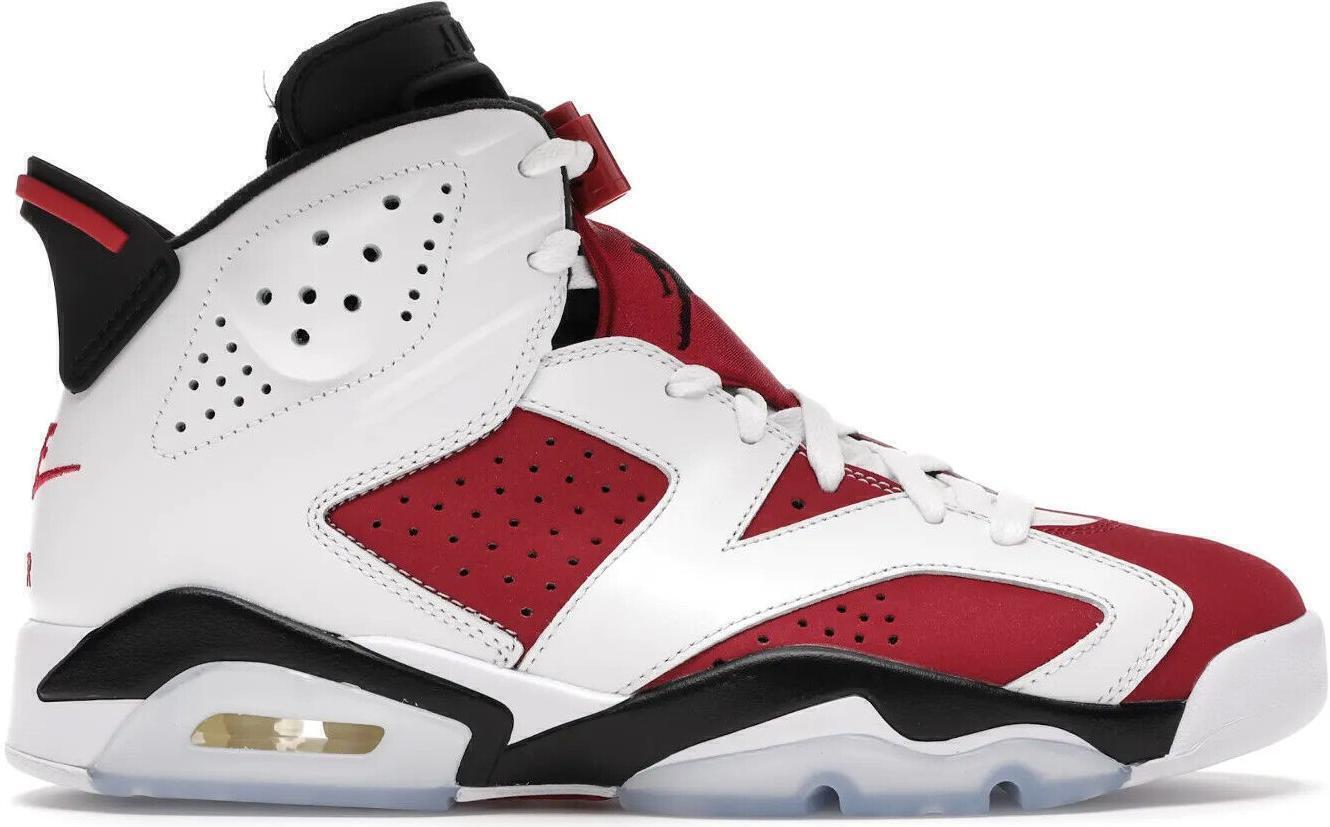 Size 9.5 - Jordan 6 Retro OG Mid Carmine White Red Suede Leather (CT8529-106)
