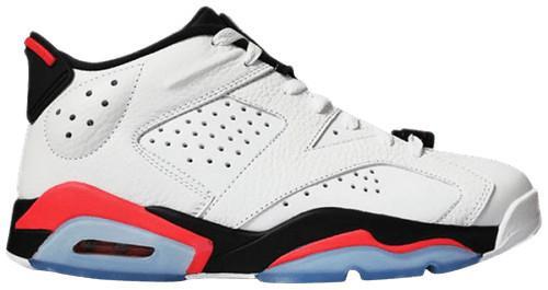 Size 10 - Air Jordan 6 Low White Infrared Black Leather (304401-123)