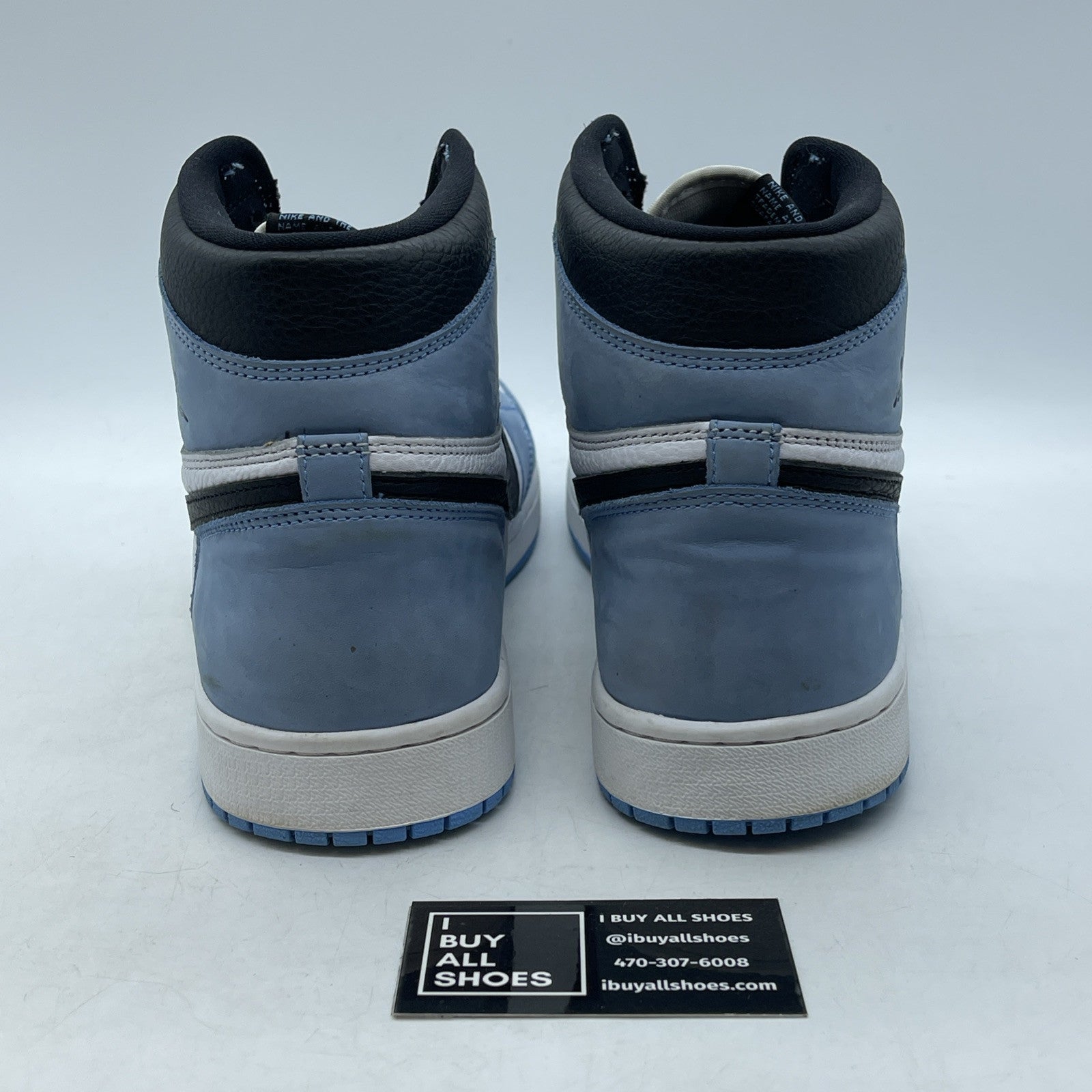 Size 13 - Jordan 1 Retro OG High University Blue White Suede Leather -555088-134
