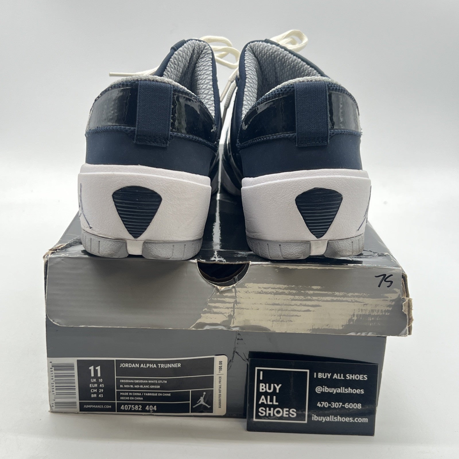 Size 11 - Jordan Alpha Trunner Obsidian (407582-404)