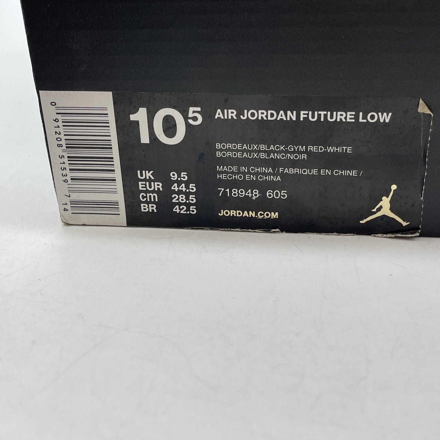 Size 10.5 - Air Jordan Future Low Bordeaux Camo Black Suede (718948-605)
