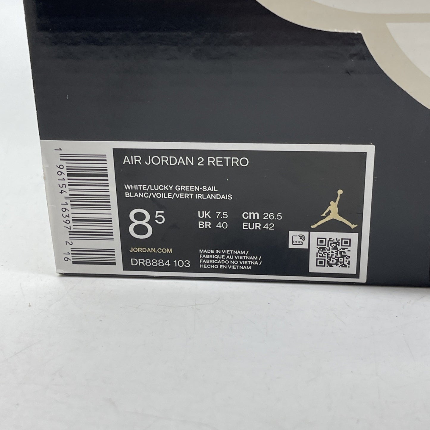 Size 8.5 - Jordan 2 Retro Lucky Green White Leather (DR8884-103)